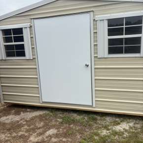 tan metal storage shed rent to own Smiths Buildings Augusta GA tan metal storage shed rent to own Smiths Buildings Augusta GA